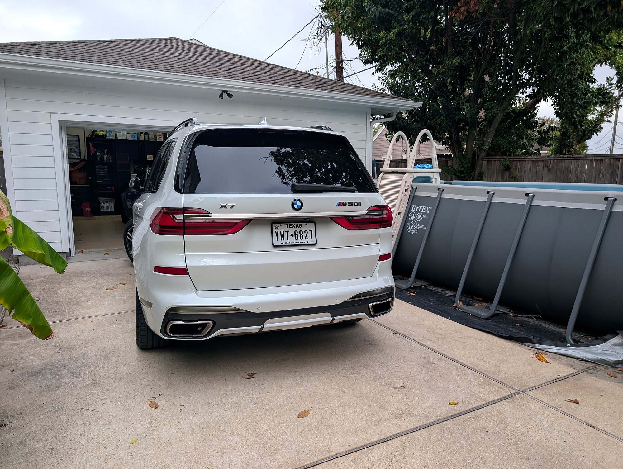 Rear of the car with the hitch cover installed